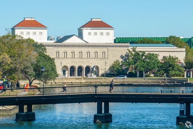 Botetourt Foot Bridge is close to the Chrysler Museum of Art in Downtown Norfolk.