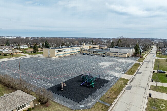 Students can enjoy the large play area at St. Agnes Parish School.