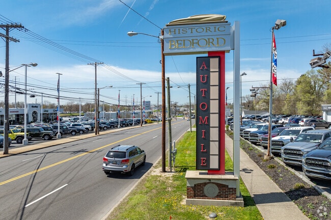 The Historic Bedford Automile was founded in 1956 and is home to over 25 car dealerships.