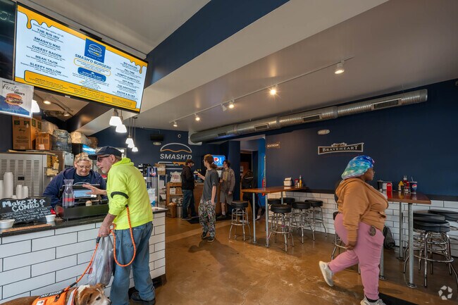 Smash'd Burger Bar is a great option for both lunch and dinner near Eastside.