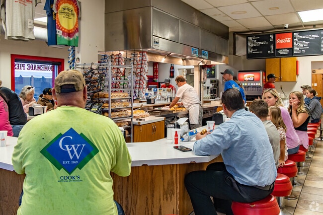 Enjoy delicious food and welcoming service at Nick's Hamburger Shop in Brookings.