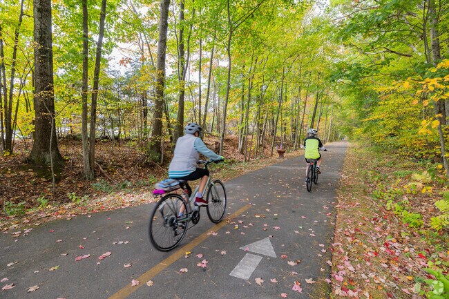 You can enjoy cycling on one of many trails in the Goffe Falls area.