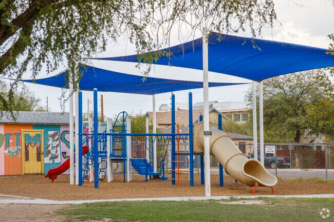 The Roskruge Bilingual Magnet K-8 School playground is a hit amongst the young students.