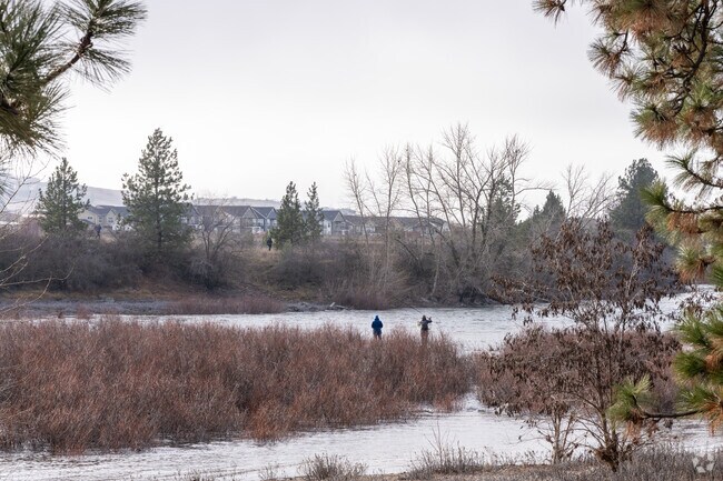 Anglers come out to the Spokane river in hopes of catching a fish.