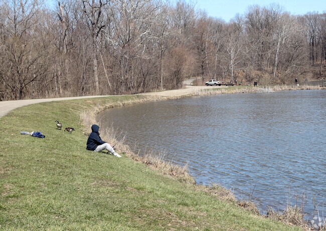 Devon residents can test their luck fishing at the lake in Fort Harrison State Park.