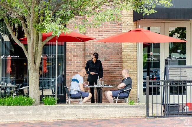 Moto Imōto serves fresh Asian fusion dishes at their patio in near by downtown St. Charles.