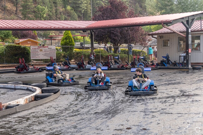 Pillow's Funtrackers in Ruidoso offers exciting go kart adventures for all ages to enjoy.