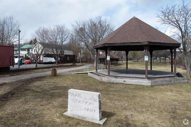 Trail Station Park is located on a former rail station and historical location of the Gloversville train line, now turned into an 8 mile walking/biking path.