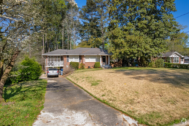 A typical ranch style home in the Toco Hills neighborhood.