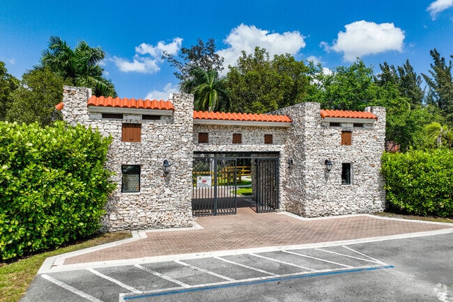 Lower Hialeah Gardens Botanical Gardens limestone entrance.