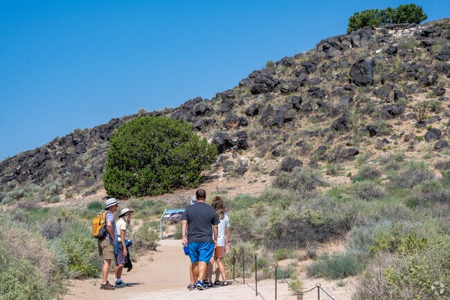 Piedras Marcadas Canyon is a popular hiking spot south of the neighborhood.