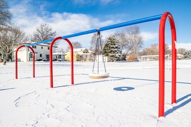 Skyline Elementary School has all different kinds of playground equipment.