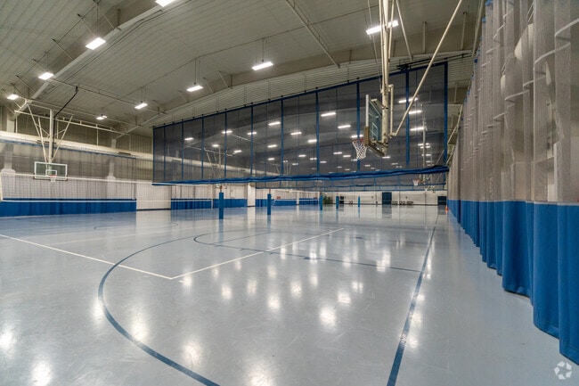 Armstrong Pavilion in Valley Mills hosts volleyball and basketball fun.