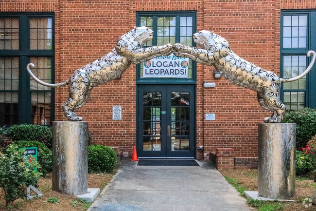Logan Elementary School in Elmwood Park is known for its mascot adorned with tiny handprints.