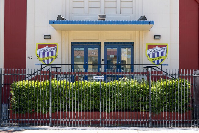 Through these doors, knowledge awaits at the Lincoln Marti School.