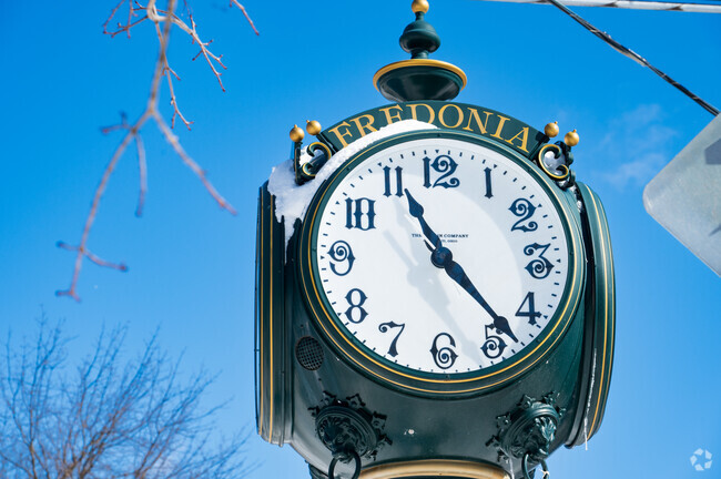 Fredonia's clock downtown is the town's well known landmarks.