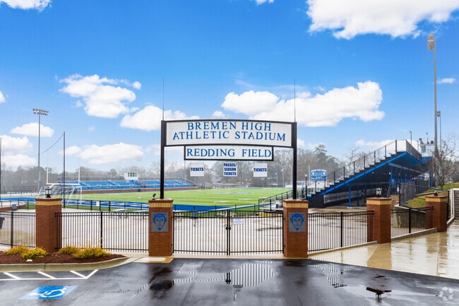 Bremen High School students can partake in competitive sports play, like football.