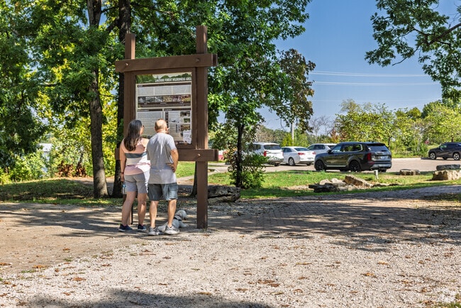 Signs tell the history of the Lakeside Forest Wilderness Area.