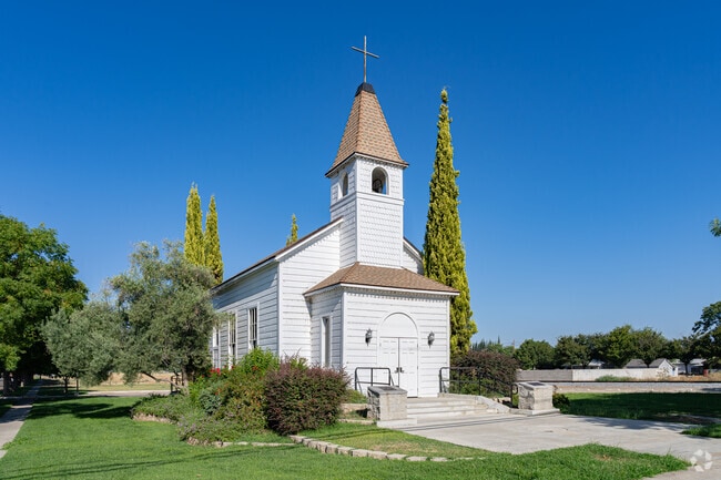 This church from 1870 was moved to Farmersville for local residents to attend.