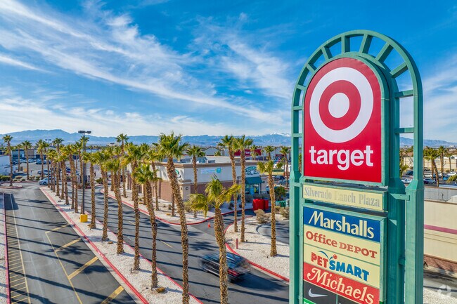 Silverado Ranch shopping plaza is the location for well-known retailers.