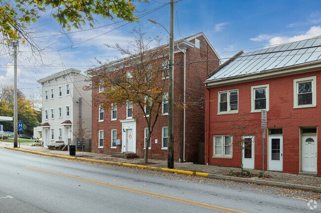 Duplexes and apartments are common in downtown Westminster.