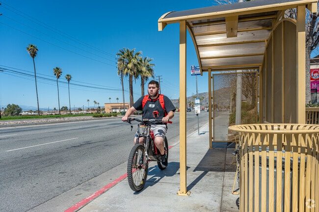 RTA transit in the Rose Ranch neighborhood, San Jacinto, offers convenient bus routes for commuters.