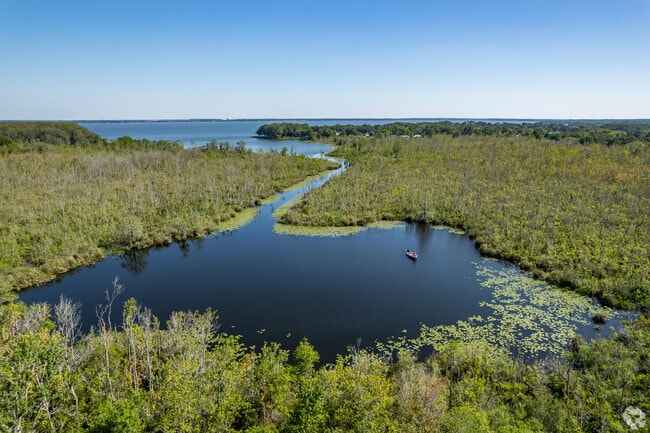 A couple of fisherman on Lake Yale.
