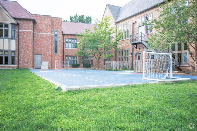Students can play on the small soccer fields at the Community School.