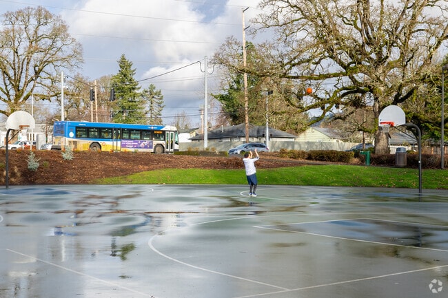 Shoot some hoops at Harmony Road Neighborhood Park on SE Harmony Rd in Milwaukie.