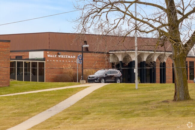 Walt Whitman Elementary School's main entrance.