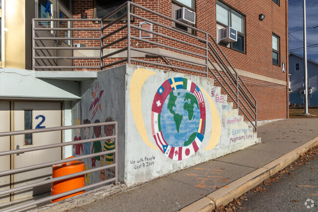 Check out the artwork at Bernard F Norton School in Valley Falls, Cumberland RI.
