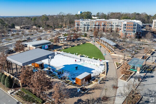 City Springs in downtown Sandy Springs provides a year-round green space that hosts various events and is loved by residents of Mount Vernon Woods.
