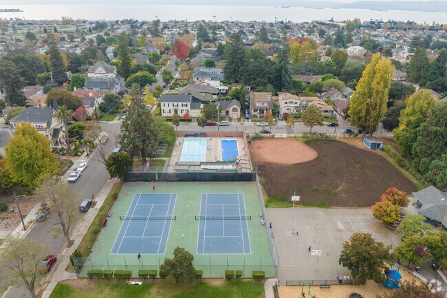 Franklin Elementary School in Alameda uses the Franklin Park across the street for recess.
