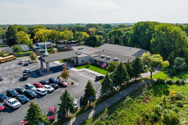 Aerial view of Woodcrest Baptist.