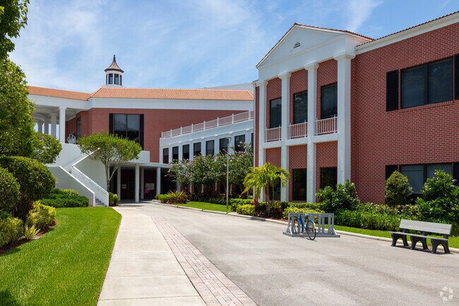 Bus station terminal in Century Village residential community in West Deerfield Beach.