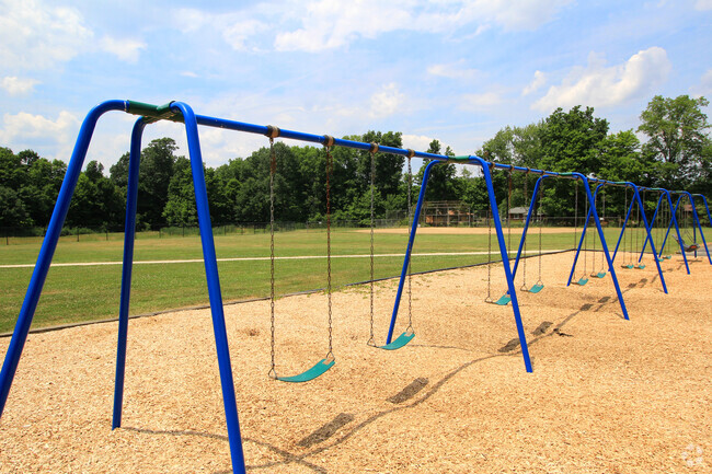 Students at Ledgeview Elementary School enjoy the swings at Macedonia.