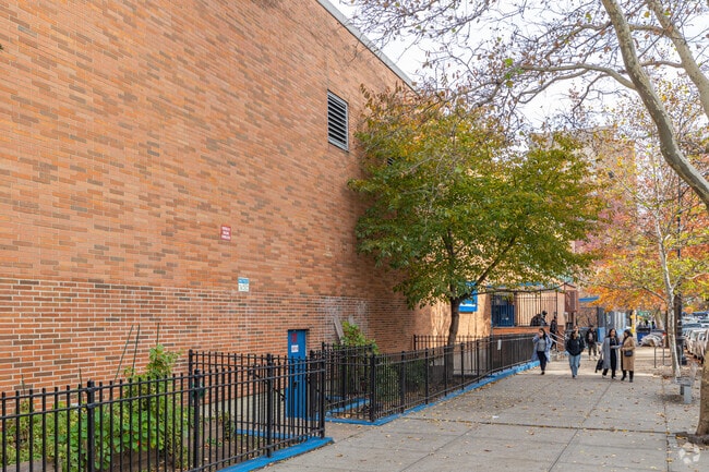 Central Park East High School in Harlem is in a mixed use area.