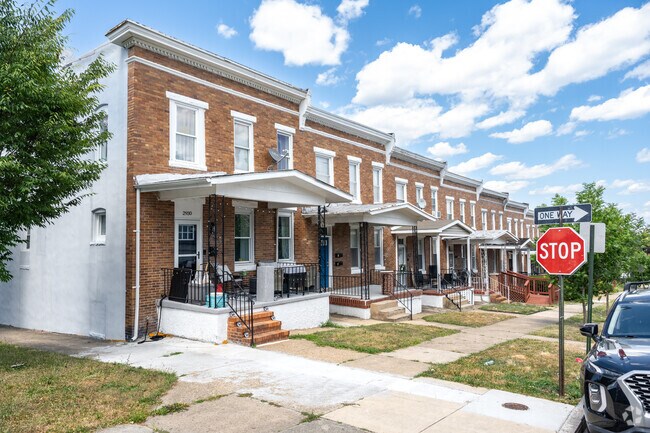 Row homes are very common in Walbrook.