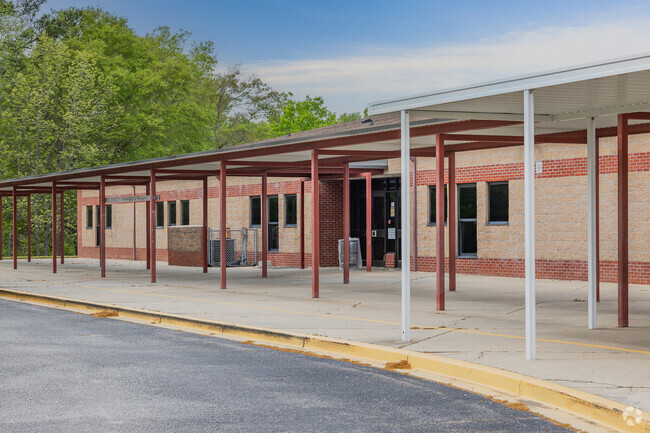 Oakbrook Middle School has a covered and shaded drop off and pick up area in Ladson.
