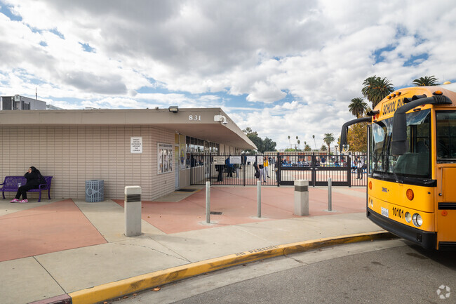 Students wait for their parents to pick them up at Alessandro High School in Hemet.