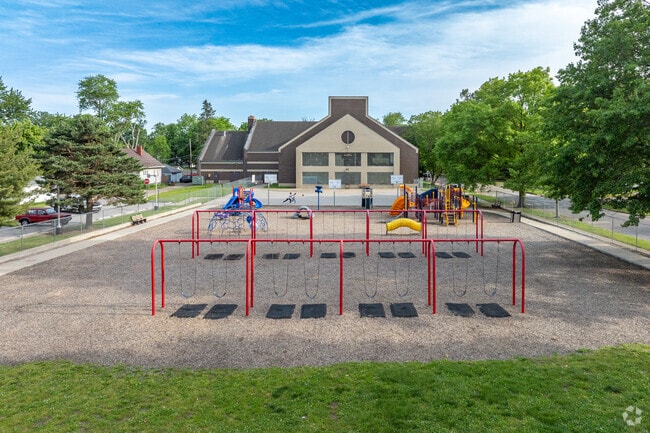 Farrington Grove Public Pre-K & Elementary School has a full playground for the kids.