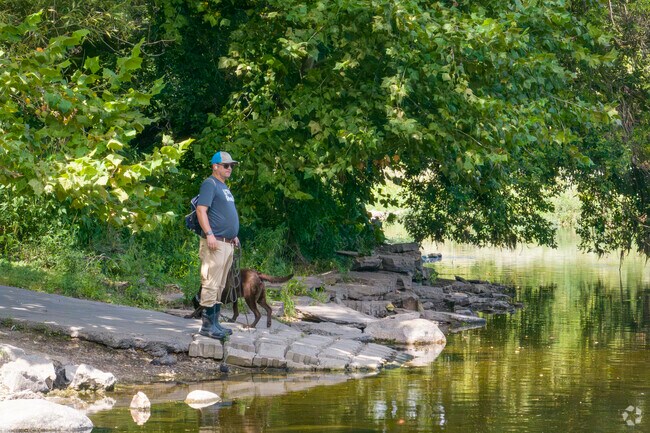 Residents can take their dogs for walks along the banks of the creeks in Brookdale.