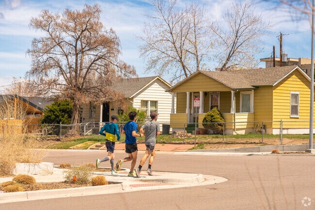 The nice sidewalks in Clayton are perfect for urban runners.