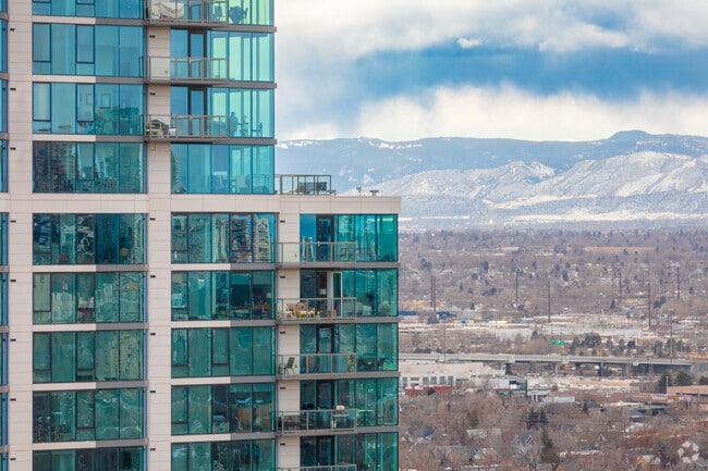 Country Club Towers in Speer give excellent views of the Rocky Mountains.