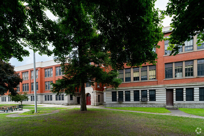 The RISE Community School is a large and historical campus.