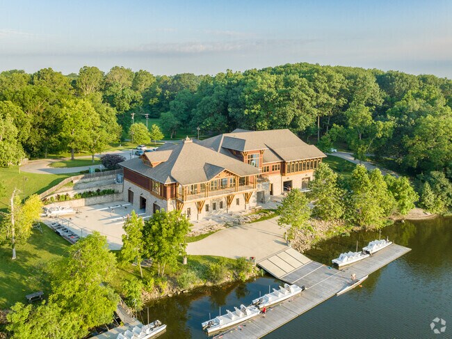 The Griggs Reservoir Boathouse in Scioto Trace has stunning river views.