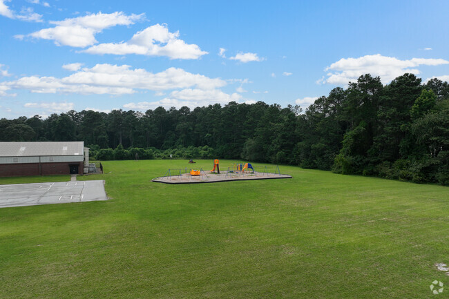 Green spaces and playgrounds are available on G.W. Northcutt Elementary