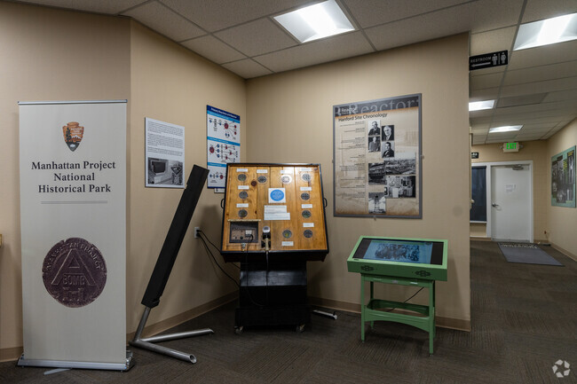 The Manhattan project shows Richland's history around the Hanford nuclear site.