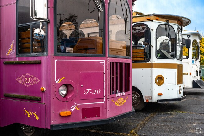 Residents catch a bus or trolly in North End for when they need quick transportation.