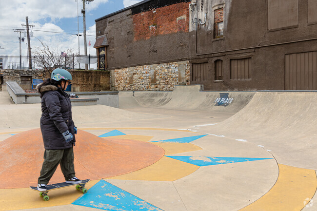 The Poplar Bluff Skate Park centrally located in downtown.